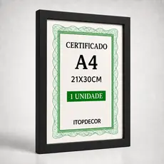 Moldura A4 21x30 Porta Retrato Decorativo para Foto Diploma Certificado Parede