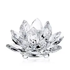 Flor De Lótus 10cm Cristal Decoração Casa Enfeite Sala
