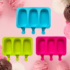 Forma De Sorvete Material Silicone Formato Normal Lisa Para Picolé Gelo Chocolate Doces Magnum