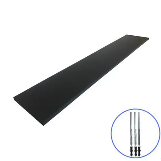 1 Prateleira 110x20 Mdf Preto Com Suporte Invisível