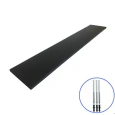 1 Prateleira 110x20 Mdf Preto Com Suporte Invisível