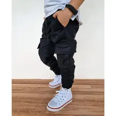 Calça Jogger Cargo Infantil Menino com Bolsos Cintura Elástica 2 ao 16