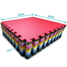Kit Tapete com 2, 4, 6, 8, 9, 10 ou 12 un de Tatame Eva Colorido Macio Ideal para Crianças Pets Cães e Gatos