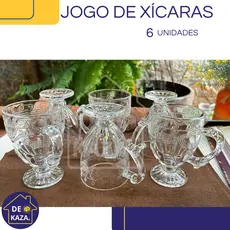 JOGO DE XICARA / CANECAS  IMPERIAL DE VIDRO 190ml PARA CAPUCCINO CAFÉ CHA BEBIDAS QUENTES 190 ML