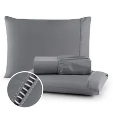 Kit Jogo De Cama Lençol Casal Padrão Queen King Solteiro e Berço Micropercal 400 Fios