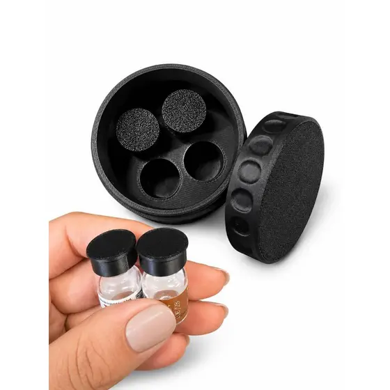 Porta Ampolas 3ml com 4 Tampas Organizador de Medicamentos