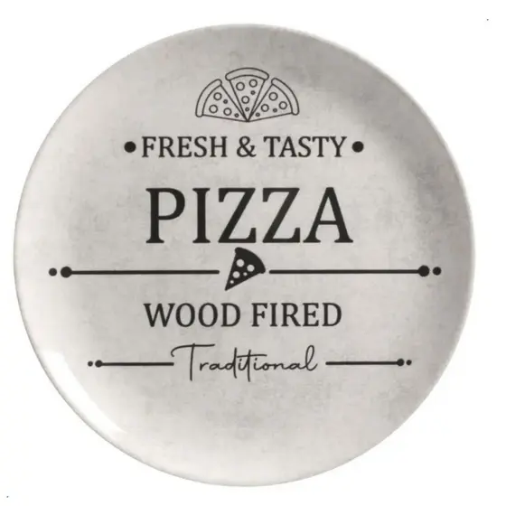 Prato Raso Pizza Cerâmica Alleanza Branca 6 Unidades