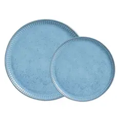 Jogo 6 Prato Raso 6 Sobremesa Bio Breeze Porto Brasil Stoneware