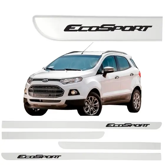 Jogo de Friso Porta Ecosport  2013 á 2017 Branco Artico