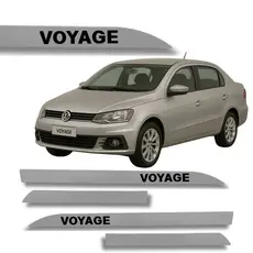 Friso Porta Lateral Vw Voyage Prata Sirius 2008 até 2025