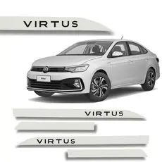 Friso Porta Lateral Vw Virtus Branco Cristal 2002 até 2025