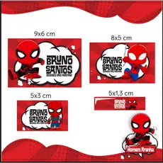 ETIQUETAS ADESIVA ESCOLARES HOMEM ARANHA