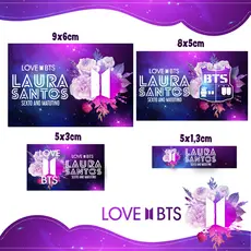 ETIQUETA ADESIVA ESCOLAR BTS