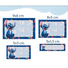 ETIQUETAS ADESIVA ESCOLARES  ( STITCH )