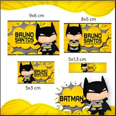 ETIQUETAS ADESIVA ESCOLARES BATMAN.