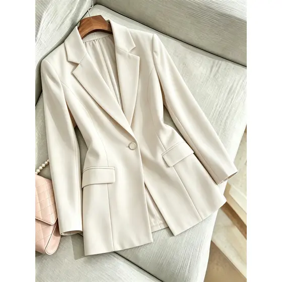 Blazer max alfaiataria feminino forrado com ombreira e botão social e elegante