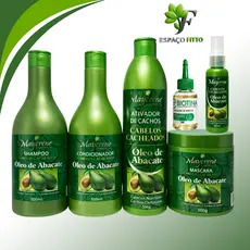 MONTE SEU KIT ABACATE MAYCRENE- SHAMP+COND+MASC+OLEO REPARADOR+ATIVADOR DE CACHOS
