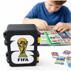 Porta Figurinhas Copa Organizador de Figurinhas Caixa Colecionador para Álbum de Futebol com Divisórias