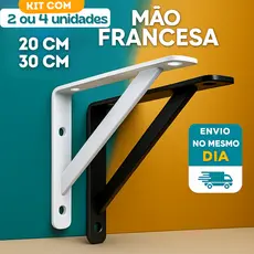 Kit Mão Francesa 2 - 4 Unidades Reforçadas Suporte De Prateleira Multiuso Envio imediato.