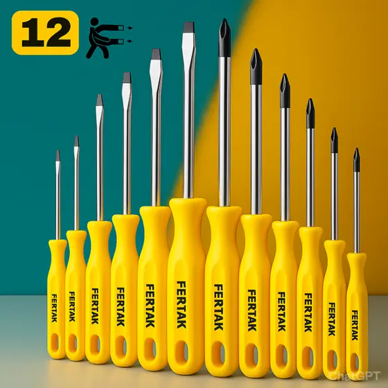 KIT 12 Chaves De Fenda E Philips Conjunto Peças Profissionais Imã Magnética Promoção Envio imediato Mais vendido.