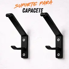 Kit 2 Suportes De Parede Para Capacete E Jaqueta Organizador Acompanha  Buchas E Parafusos