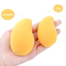 Kit Esponjas de Rosto Faciais para Maquiagem Pó Base Corretivo de Manga Make Acabamento Suave