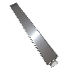 Ralo Linear 6x50cm Sifonado Oculto Com Grelha Cega Em Aço Inox Polido Para Banheiros