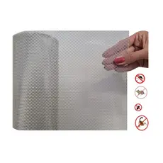 Tela Anti Insetos De Alumínio Expandido 25Cm x 100Cm Para Ralos