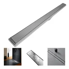 Ralo Linear 5x70cm Invisível Anti Odor Cola Piso Com Tela Anti Insetos Para Banheiros