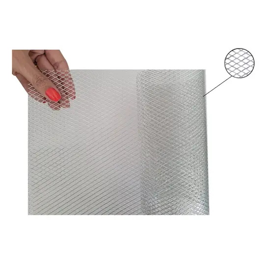 Tela De Alumínio Expandido Grade Nas Medidas de 33x100cm Para Anti Insetos