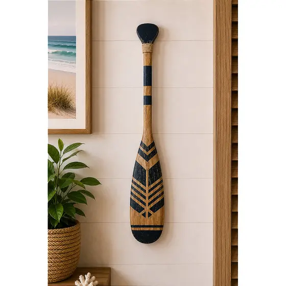 Remo Decorativo Preto 55 cm Decoração de Parede em Madeira