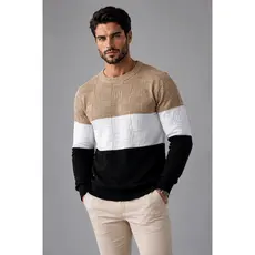 Suéter Masculino Tricô Premium Gola Redonda Casual Elegante Blusa de Frio Masculina