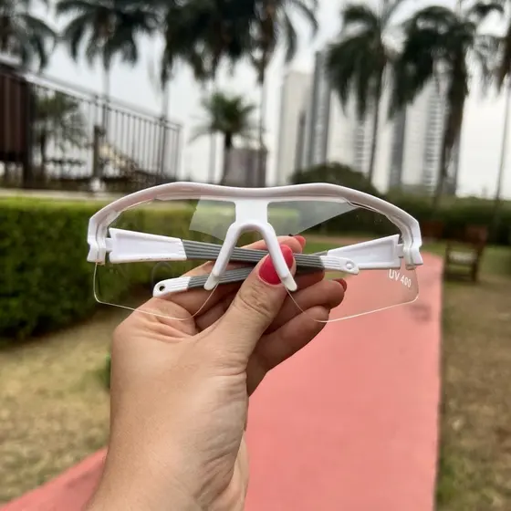 Óculos Esportivo Baixa Pace Eclipse Branco Transparente