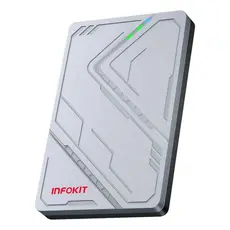 Case para HD 2.5 polegadas SATA III USB 3.1/ 3.0 com LED RGB INFOKIT ECASE PS5 Ps4 Xbox 360 One Pc