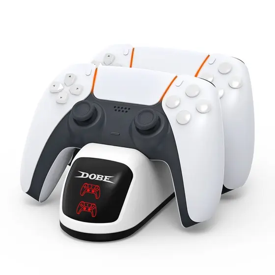 Base Dock Suporte Duplo de carregamento para 2 Controles Dualsense PS5 Slim Fat PRO