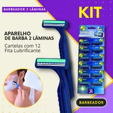 Kit Barbeador 2 Laminas Aparelho de Barba Descartavel Prestobarba