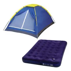 Barraca Camping Iglu 3 Pessoas + Colchão Inflável Casal Mor
