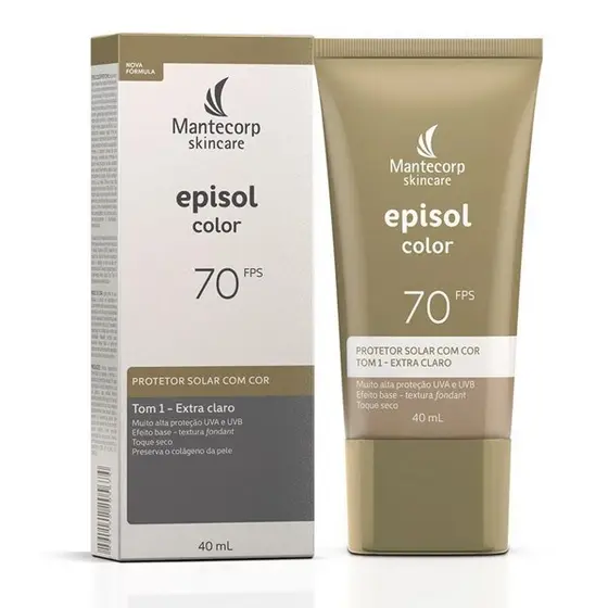 Protetor Solar Episol Color Fps70 Tom 1- Extra Claro 40ml