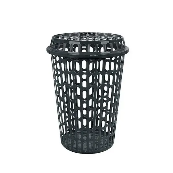 Cesto Telado 60Lts Com Tampa Preto