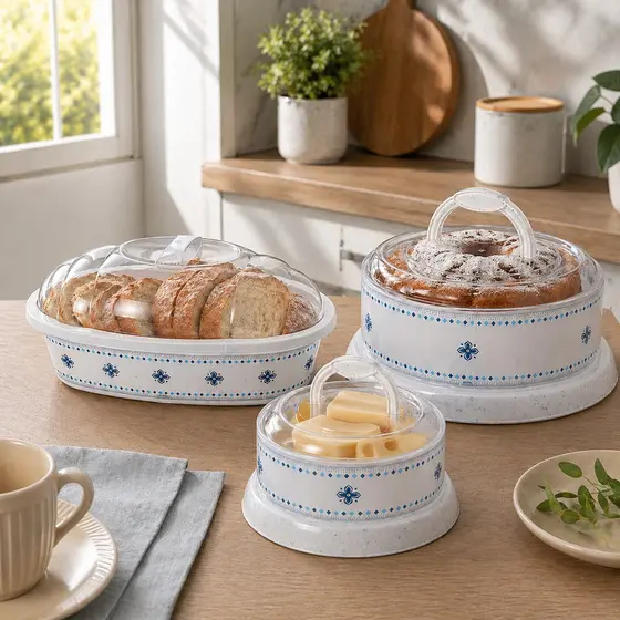 Boleira, Queijeira ou Porta-Pão Modelo Flores – Escolha o Produto