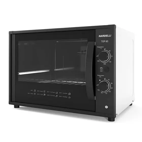 Forno Elétrico de Bancada Nardelli Top 60 Litros Branco