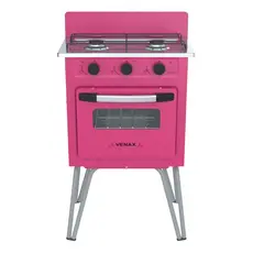Fogão Portátil 2 Bocas Venax Gemini Vetrô a Gas Rosa