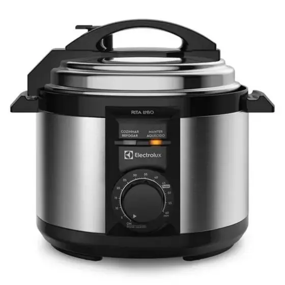 Panela de Pressão Elétrica Electrolux 3L Efficient Por Rita Lobo PCE15 Preta com Inox