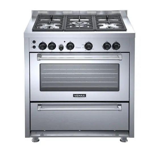 Fogão Venax Temis 5 Bocas a Gas Mesa de Inox