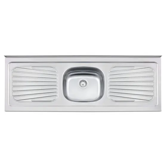 Pia de Apoio Tramontina New Raggi 40 em Aço Inox 150x52cm Com Válvula