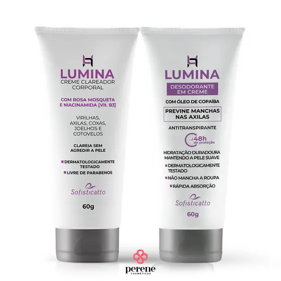 Kit Creme Clareador + Desodorante Lumina
