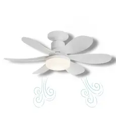 Ventilador de Teto Moderno com Luz LED, Controle Remoto, 6 Hélices | Bivolt 110w-220w 03 Niveis