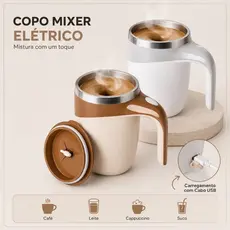 Caneca Misturadora Automática Elétrica  Bateria Recarregável USB
