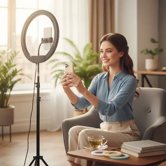 Ring Light Iluminador Polegadas 10 Com Tripé Profissional Premium Led Selfie para Celular VIP