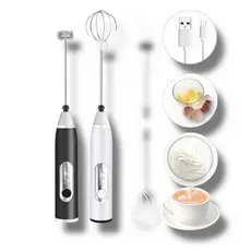 Misturador Batedor Mixer Elétrico para Bebidas Leite Café Clara de Ovos 2 em 1 Utensílios de Cozinha
